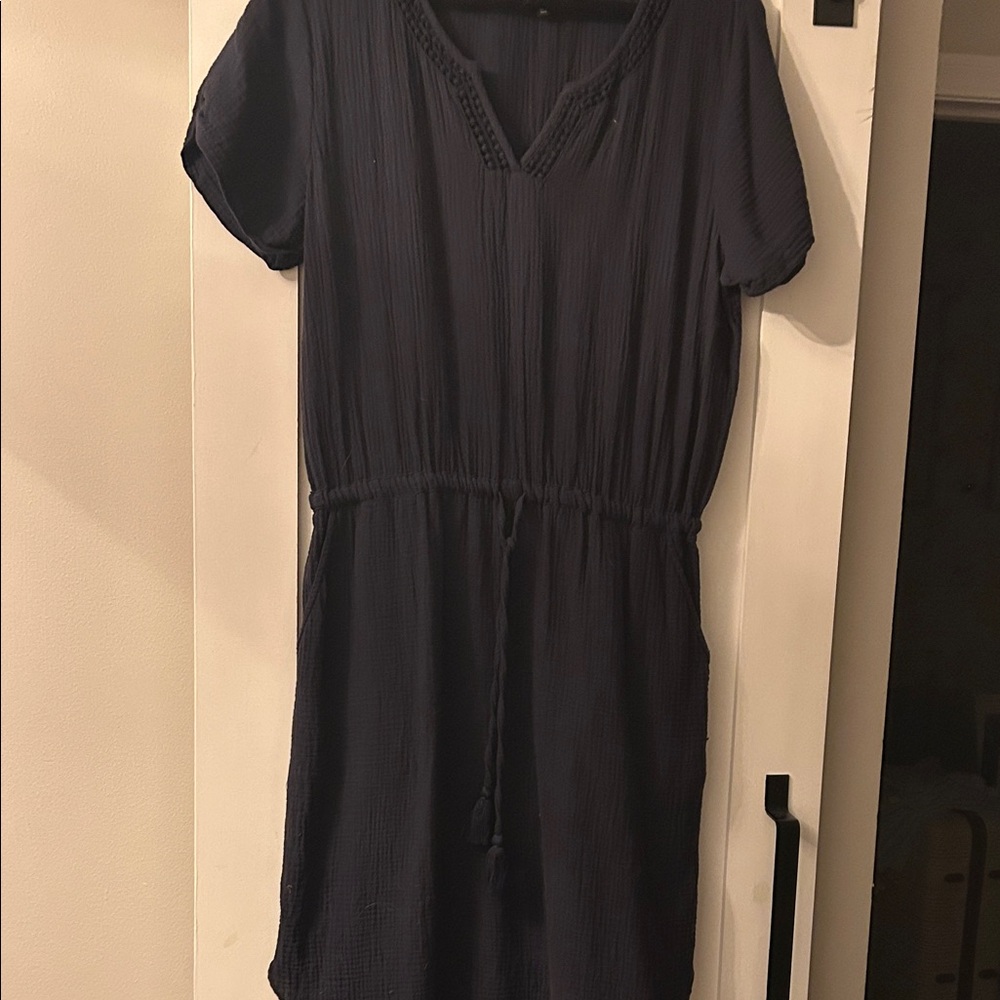 Talbots Navy Textured Dress